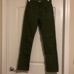 Old Navy 5-pocket green twill pants